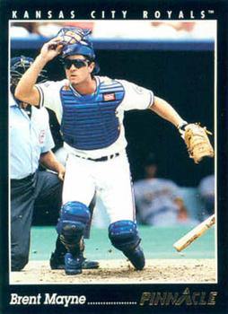 #359 Brent Mayne - Kansas City Royals - 1993 Pinnacle Baseball