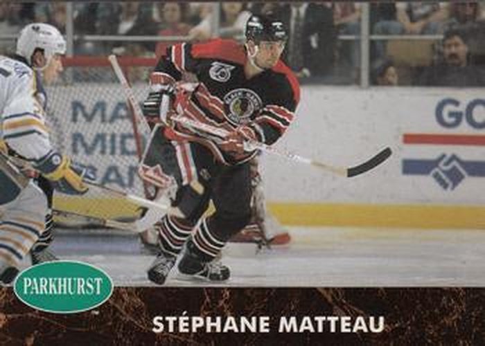 #259 Stephane Matteau - Chicago Blackhawks - 1991-92 Parkhurst Hockey