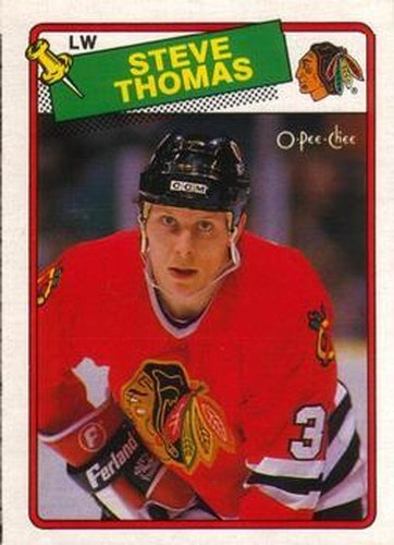 #259 Steve Thomas - Chicago Blackhawks - 1988-89 O-Pee-Chee Hockey