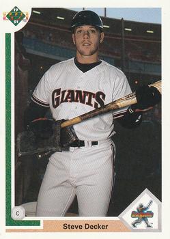 #25 Steve Decker - San Francisco Giants - 1991 Upper Deck Baseball