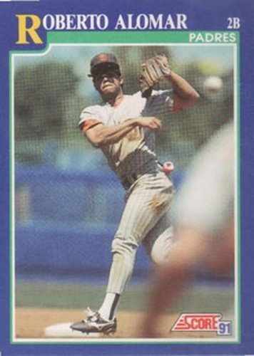 #25 Roberto Alomar - San Diego Padres - 1991 Score Baseball