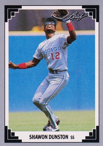 #25 Shawon Dunston - Chicago Cubs - 1991 Leaf Baseball