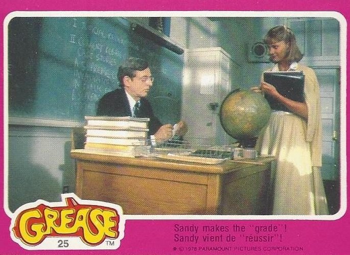 #25 Sandy makes the "Grade"! - 1978 O-Pee-Chee Grease