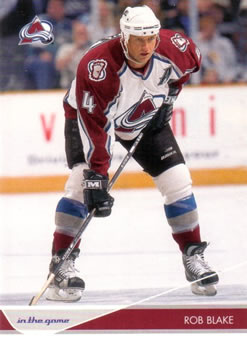 #25 Rob Blake - Colorado Avalanche - 2003-04 In The Game Toronto Star Hockey