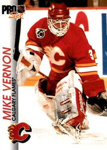 #25 Mike Vernon - Calgary Flames - 1992-93 Pro Set Hockey