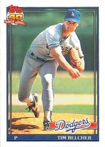 #25 Tim Belcher - Los Angeles Dodgers - 1991 O-Pee-Chee Baseball