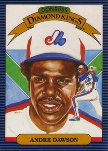 #25 Andre Dawson - Montreal Expos - 1986 Leaf Baseball