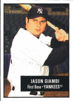 #25 Jason Giambi - New York Yankees - 2003 Bowman Heritage Baseball