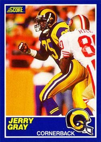 #25 Jerry Gray - Los Angeles Rams - 1989 Score Football
