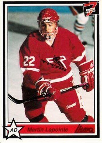 #25 Martin Lapointe - Laval Titan - 1990-91 7th Inning Sketch QMJHL Hockey