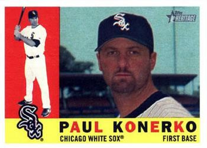 #25 Paul Konerko - Chicago White Sox - 2009 Topps Heritage Baseball