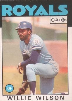 #25 Willie Wilson - Kansas City Royals - 1986 O-Pee-Chee Baseball