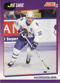 #25 Joe Sakic - Quebec Nordiques - 1991-92 Score American Hockey