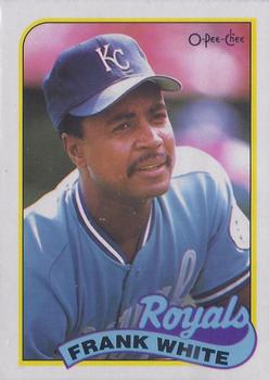 #25 Frank White - Kansas City Royals - 1989 O-Pee-Chee Baseball