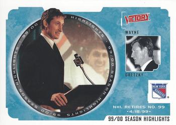 #260 Wayne Gretzky - New York Rangers - 2000-01 Upper Deck Victory Hockey