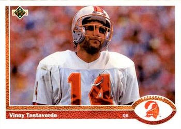 #261 Vinny Testaverde - Tampa Bay Buccaneers - 1991 Upper Deck Football