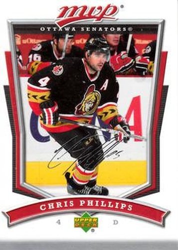 #261 Chris Phillips - Ottawa Senators - 2007-08 Upper Deck MVP Hockey