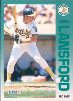 #261 Carney Lansford - Oakland Athletics - 1992 Fleer Baseball