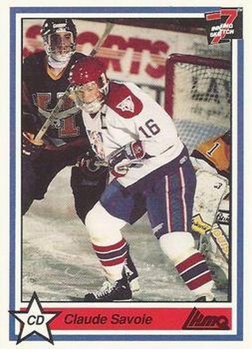 #261 Claude Savoie - Victoriaville Tigres - 1990-91 7th Inning Sketch QMJHL Hockey