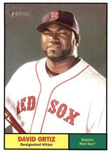 #261 David Ortiz - Boston Red Sox - 2010 Topps Heritage Baseball