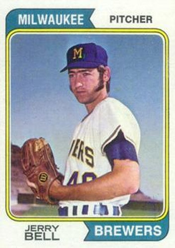 #261 Jerry Bell - Milwaukee Brewers - 1974 Topps Baseball