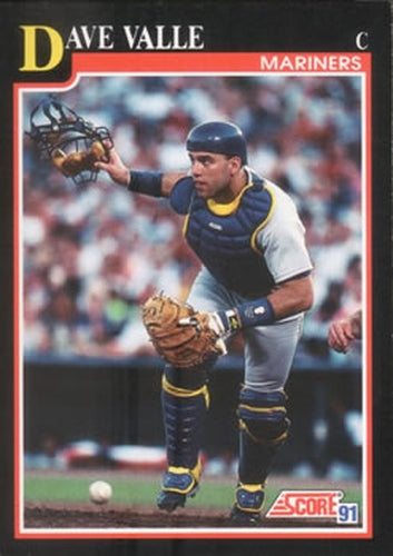 #262 Dave Valle - Seattle Mariners - 1991 Score Baseball