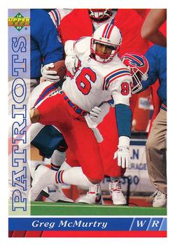 #262 Greg McMurtry - New England Patriots - 1993 Upper Deck Football