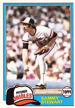 #262 Sammy Stewart - Baltimore Orioles - 1981 Topps Baseball