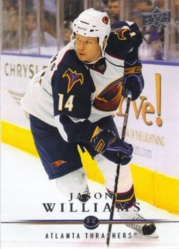 #262 Jason Williams - Atlanta Thrashers - 2008-09 Upper Deck Hockey