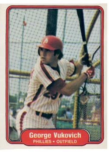 #262 George Vukovich - Philadelphia Phillies - 1982 Fleer Baseball