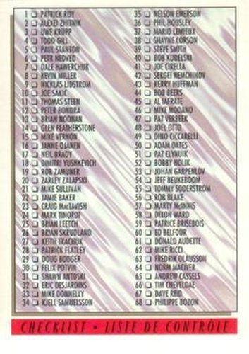 #263 Checklist: 1-132 - 1993-94 O-Pee-Chee Premier Hockey