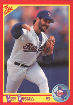 #263 Jeff Russell - Texas Rangers - 1990 Score Baseball