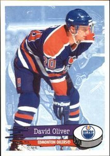 #263 David Oliver - Edmonton Oilers - 1995-96 Panini Hockey Stickers