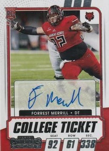 #263 Forrest Merrill - Arkansas State Red Wolves - 2021 Panini Contenders Draft Picks Football