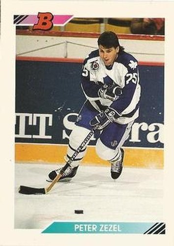 #263 Peter Zezel - Toronto Maple Leafs - 1992-93 Bowman Hockey