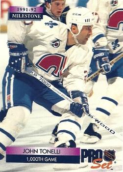 #263 John Tonelli - Quebec Nordiques - 1992-93 Pro Set Hockey