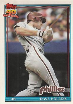 #264 Dave Hollins - Philadelphia Phillies - 1991 O-Pee-Chee Baseball