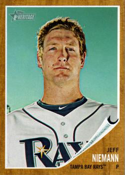 #264 Jeff Niemann - Tampa Bay Rays - 2011 Topps Heritage Baseball