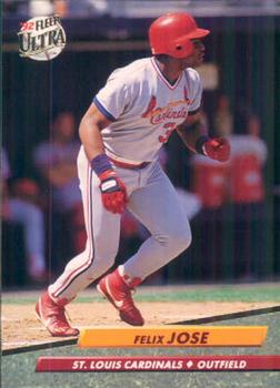 #264 Felix Jose - St. Louis Cardinals - 1992 Ultra Baseball