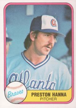 #264 Preston Hanna - Atlanta Braves - 1981 Fleer Baseball