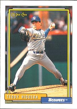 #265 Teddy Higuera - Milwaukee Brewers - 1992 O-Pee-Chee Baseball