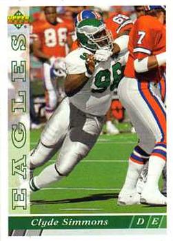 #265 Clyde Simmons - Philadelphia Eagles - 1993 Upper Deck Football