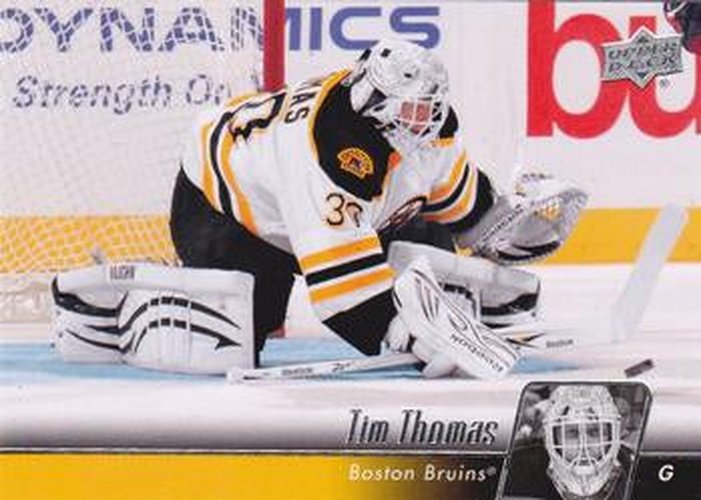 #265 Tim Thomas - Boston Bruins - 2010-11 Upper Deck Hockey