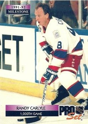 #265 Randy Carlyle - Winnipeg Jets - 1992-93 Pro Set Hockey