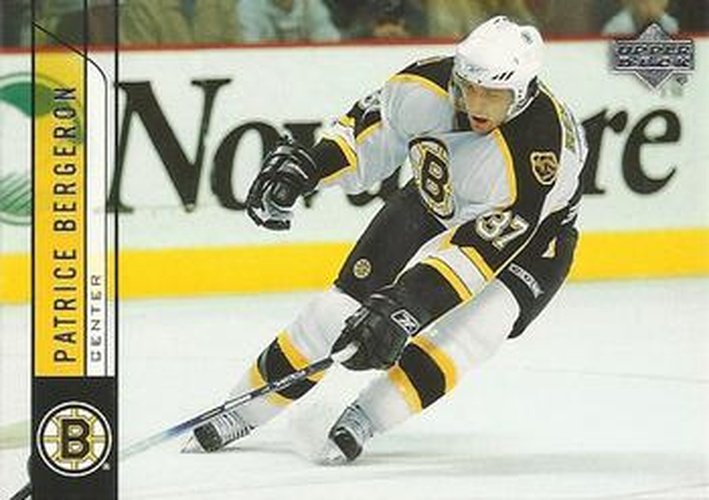 #265 Patrice Bergeron - Boston Bruins - 2006-07 Upper Deck Hockey