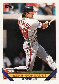 #266 Rene Gonzales - California Angels - 1993 Topps Baseball