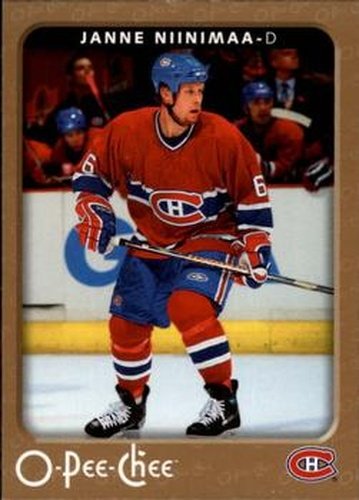 #266 Janne Niinimaa - Montreal Canadiens - 2006-07 O-Pee-Chee Hockey