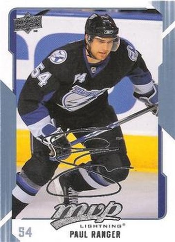 #266 Paul Ranger - Tampa Bay Lightning - 2008-09 Upper Deck MVP Hockey