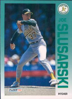 #266 Joe Slusarski - Oakland Athletics - 1992 Fleer Baseball