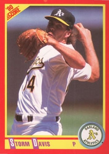 #266 Storm Davis - Oakland Athletics - 1990 Score Baseball